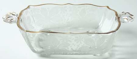 Gold Lace Square Handled Sweet Meet (Baroque Shape)