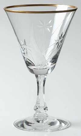 Golden Love Wine Glass