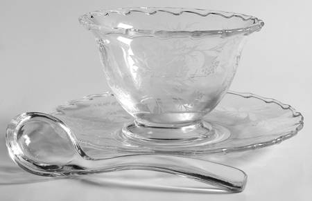 Heather Mayonnaise Bowl, Underplate and Ladle