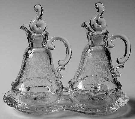 Heather (3 Piece) Cruet Set (2 Cruets & Stand)