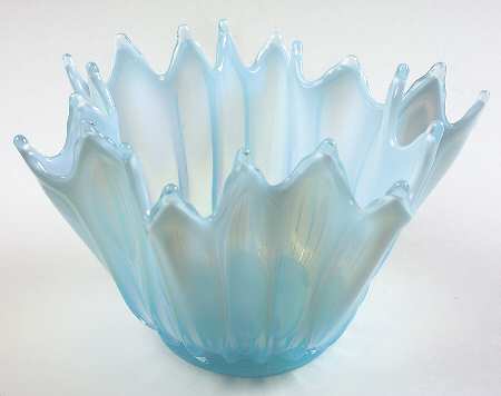 Heirloom Blue 10" Round Crimped Bowl