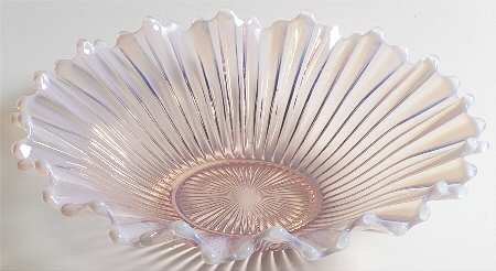 Heirloom Pink 11" Round Crimped Bowl