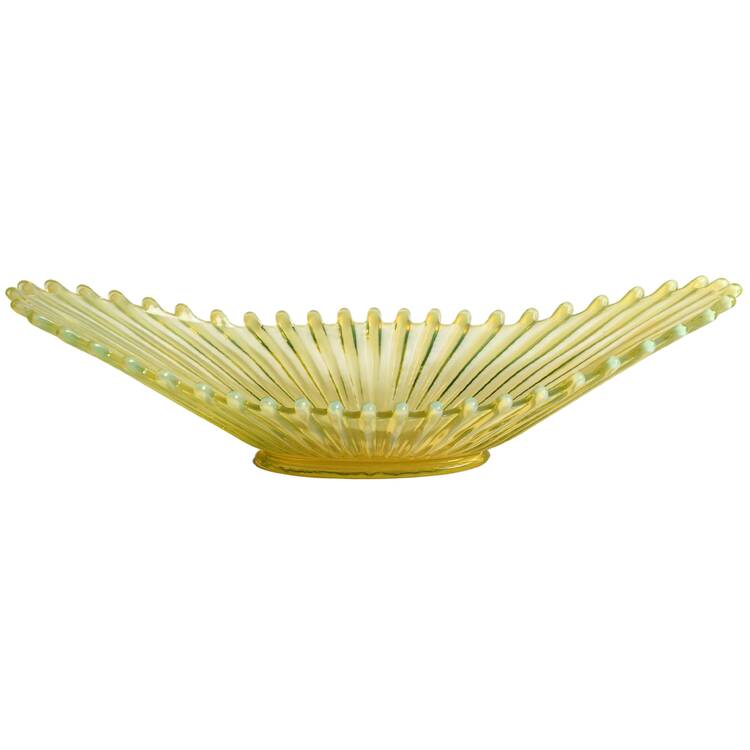 Heirloom Yellow 12" Oval Centerpiece