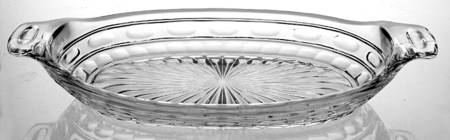 Hermitage Clear 8" Handled Oval Tray