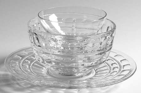 Hermitage Clear Ice Dish with Insert and Underplate - Fruit