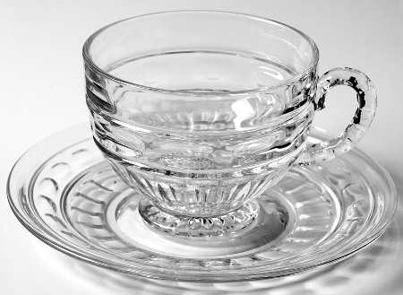 Hermitage Clear Cup & Saucer Set