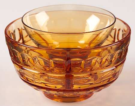 Hermitage Amber Ice Dish with Fruit Cocktail