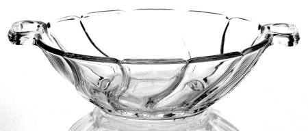 Jamestown Clear 9" Handled Bowl