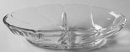 Jamestown Clear 9" Oval 2 Part Relish