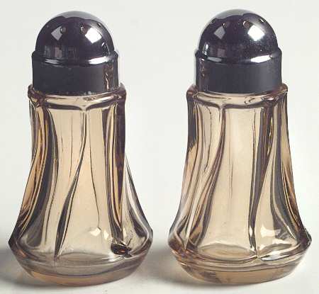 Jamestown Amber Shaker Set w/Metal Lids