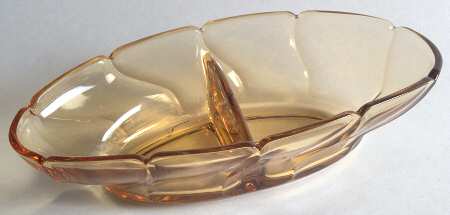 Jamestown Amber 9" Oval 2 Part Relish