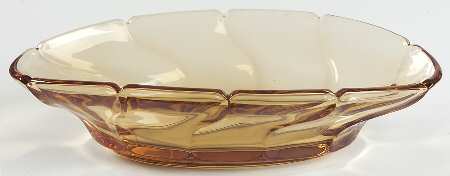 Jamestown Amber Pickle Dish