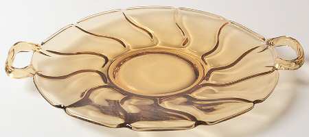 Jamestown Amber Handled Cake Plate