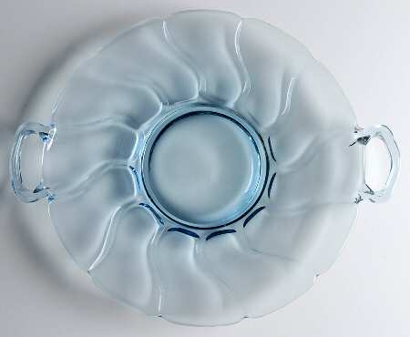 Jamestown Blue Handled Cake Plate