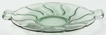 Jamestown Green Handled Cake Plate