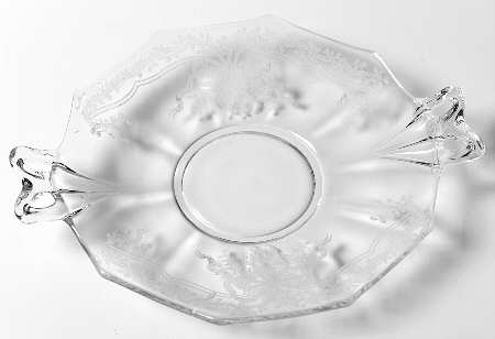 June Clear Lemon Plate with Bow Handle by Fostoria