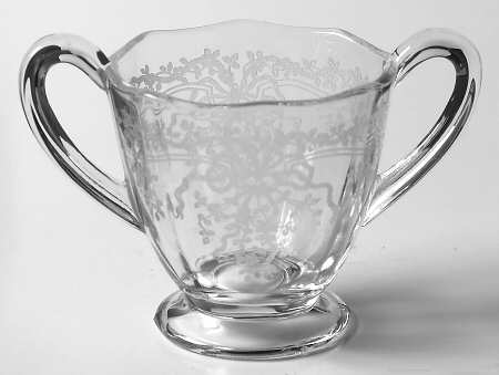 June Clear Mini Open Sugar by Fostoria