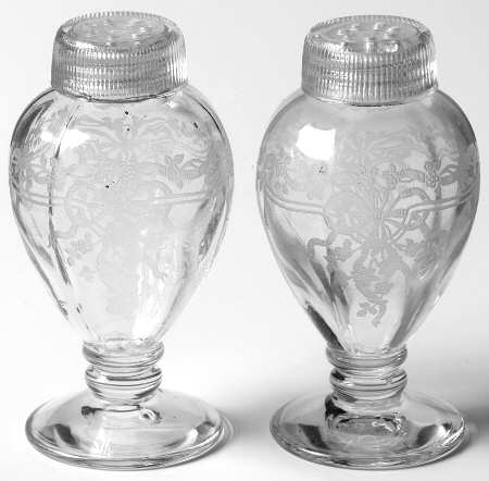 June Clear Footed Shaker Set & Glass Lids