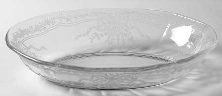 June Clear 9" Oval Baker by Fostoria
