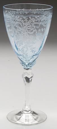 June Blue (Azure) Wine Glass