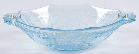 June Blue (Azure) Sweet Meat with Square Handles