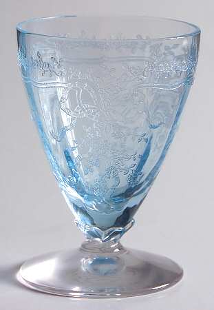 June Blue (Azure) Whiskey Glass