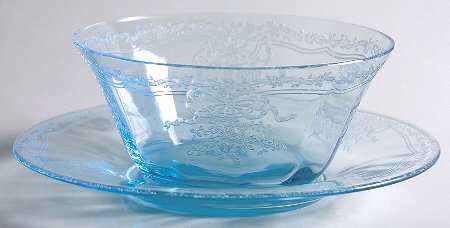 June Blue (Azure) Finger Bowl & Underplate