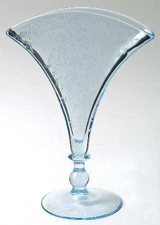 June Blue (Azure) 8" Fan Vase