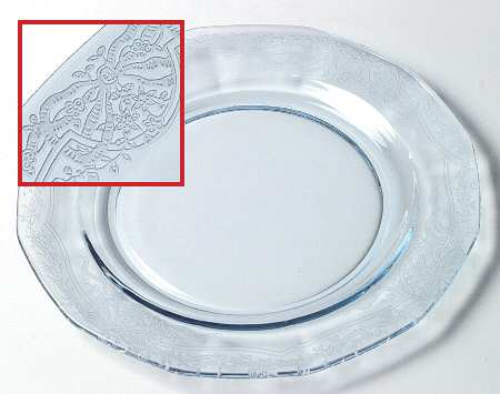 June Blue (Azure) Luncheon Plate