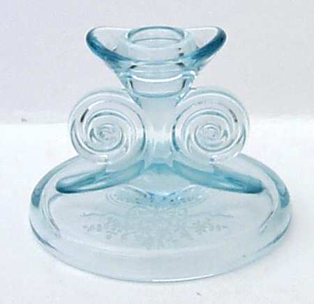 June Blue (Azure) Single Scroll Candlestick