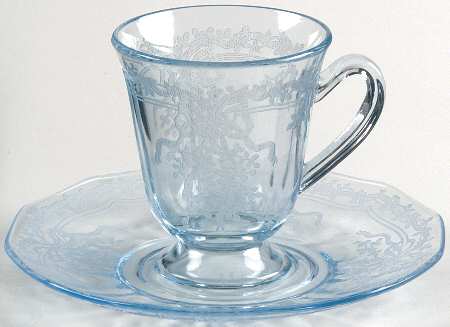 June Blue (Azure) Demitasse Cup & Saucer Set