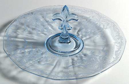 June Blue (Azure) Center Handle Tray