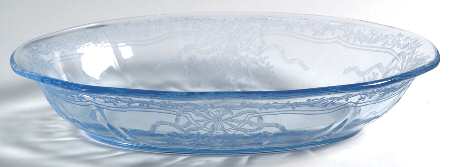 June Blue (Azure) 9" Oval Baker