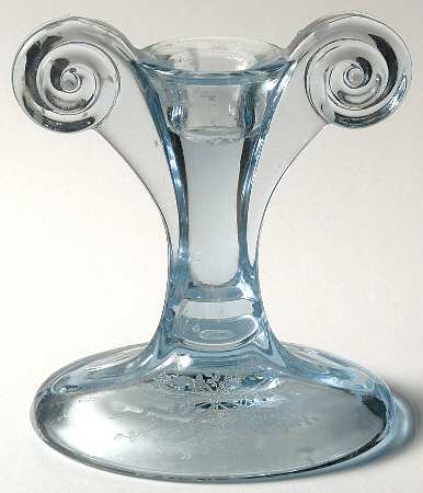 June Blue (Azure) Tall Single Light Candlestick