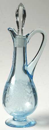 June Blue (Azure) Oil Cruet & Stopper