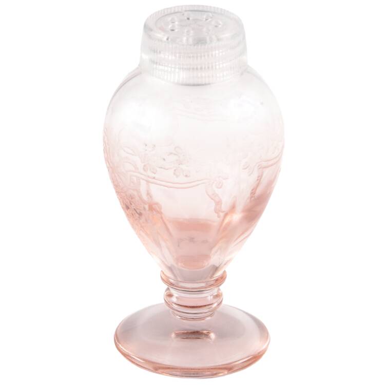 June Pink Footed Shaker & Glass Lid