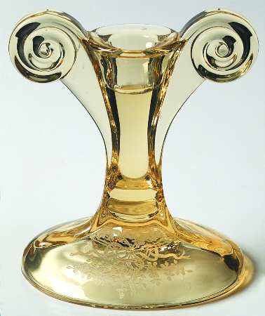 June Topaz (Yellow) Tall Single Light Candlestick