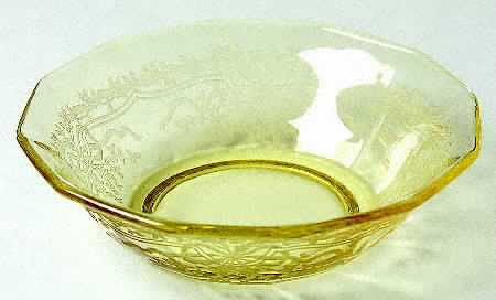 June Topaz (Yellow) Small Fruit Dessert Bowl