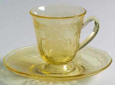 June Topaz (Yellow) Demitasse Cup & Saucer Set