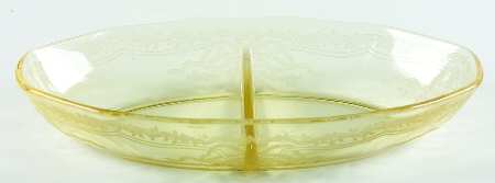 June Topaz (Yellow) 8" Oval 2 Part Relish