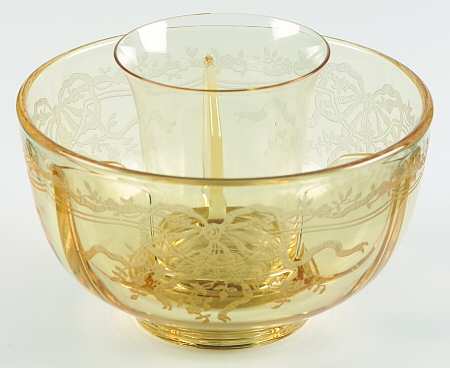 June Topaz (Yellow) Ice Dish with Crab Insert
