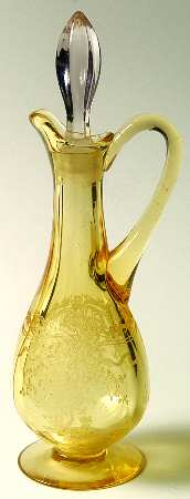 June Topaz (Yellow) Oil Cruet & Stopper