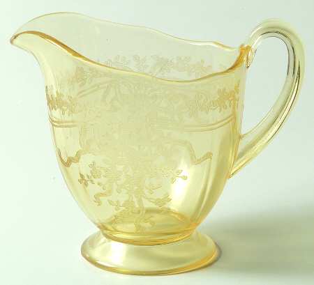 June Topaz (Yellow) Footed Creamer