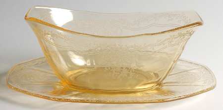 June Topaz (Yellow) Sauce Boat with Underplate