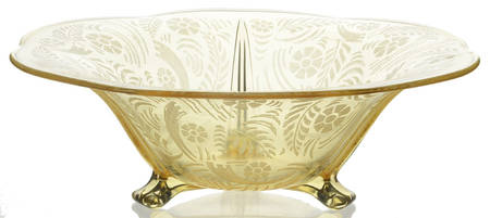 Kashmir Topaz (Stem 5099) 11" 3-Toed Footed Bowl