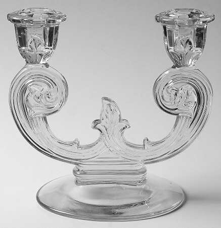 Lafayette Clear Double Light Candlestick