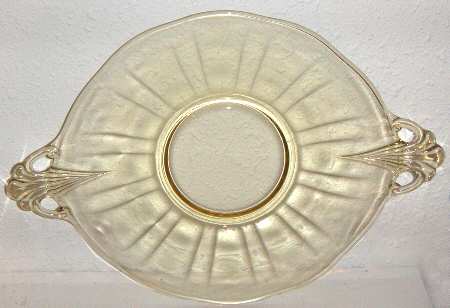 Lafayette Topaz Handled Cake Plate