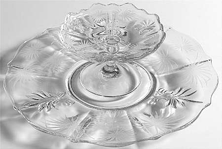 Lido Clear Cheese & Cracker Set (Baroque Shape)