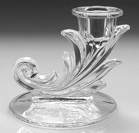 Lido Clear 4" Candlestick (Baroque Shape)