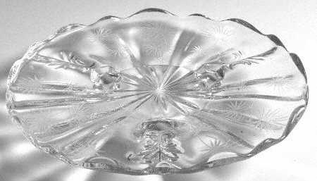 Lido Clear Three Toed Tidbit (Baroque Shape)